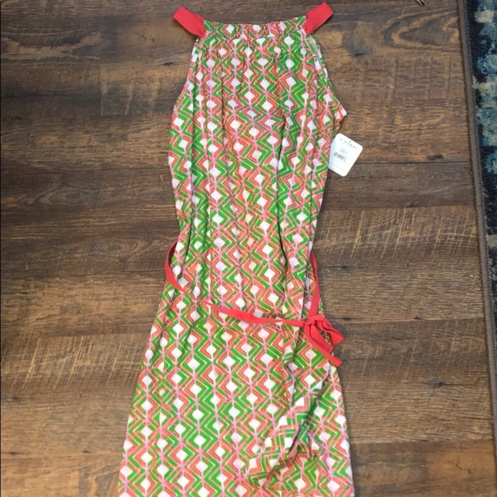 Girls Pink and Green Dress